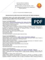 Serviço Público Federal Ministério Da Educação Universidade Federal Do Rio Grande - Furg Progep/Ddp - Coordenação de Seleção, Ingresso E Desligamento