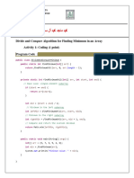 Divide and Conquer Algorithm - Minimum