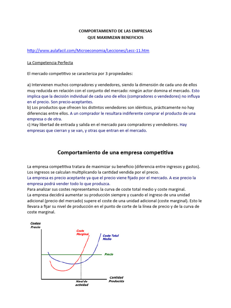 COMPORTAMIENTO DE LAS EMPRESAS | PDF | Oligopolio | Monopolio