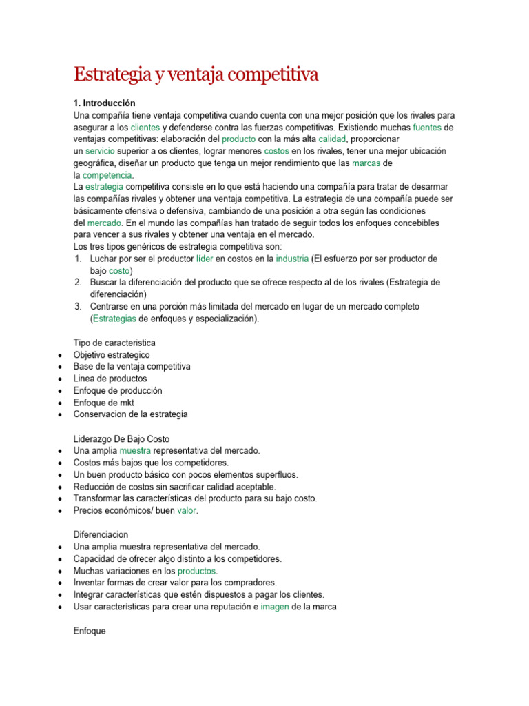 Estrategia y Ventaja Competitiva | PDF | Business | Mercado (economía)