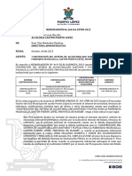 MEMORÁNDUM No.260-DA-EYMM-2023 Para: Alcaldesa Cantòn Puerto Lopez DE: Directora Administrativa Fecha: Asunto