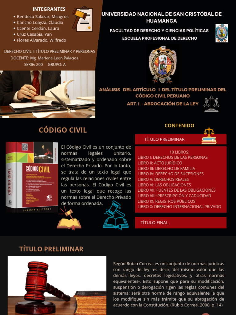 Análisis del Título Preliminar del Código Civil | PDF | Estatuto | Justicia