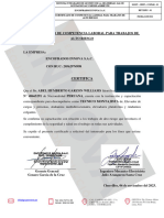 Certificado de Competencia Laboral Abel Garzon Innova