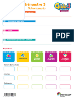 Solucionario Evaluacion Tercer Trimestre Tercer Grado Santillana 2020