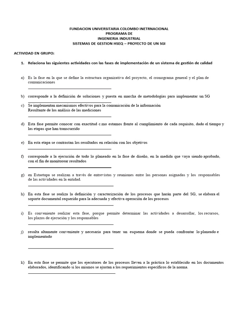 FASES DE UN SGI Easy | PDF | Diseño | Business