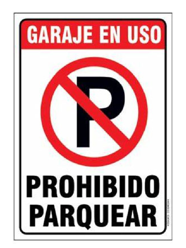Aviso Prohibido Parquear | PDF
