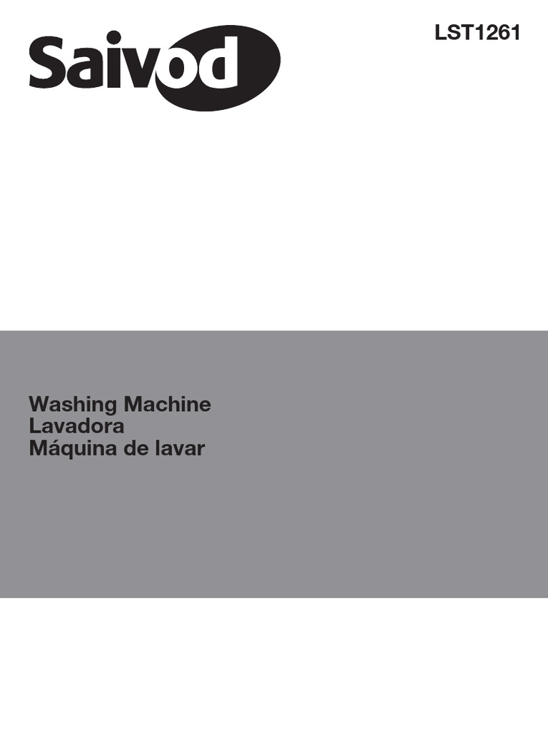 Saivod LST1261 Washing Machine Guide | PDF | Laundry | Washing Machine
