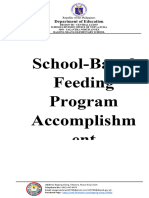 SBFP Accomplishment Report