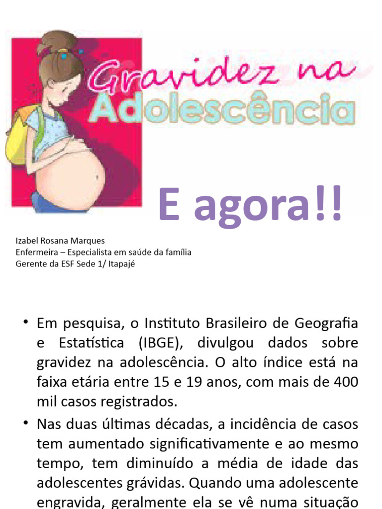 Gravidez na Adolescência: Dados e Prevenção | PDF