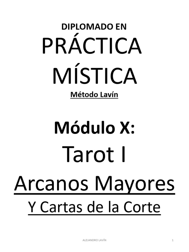 Arcanos Mayores del Tarot según Lavín | PDF | Tarot | Jugando a las cartas