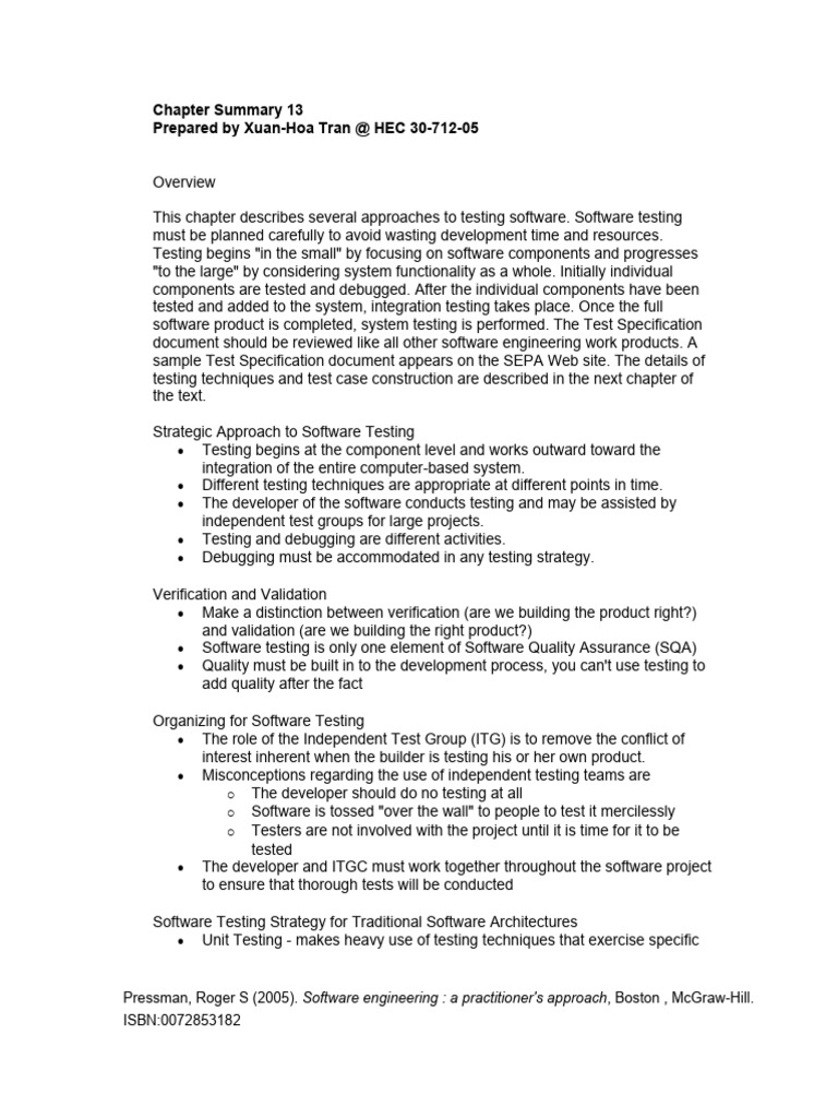 Comprehensive Software Testing Strategies | PDF | Software Testing ...