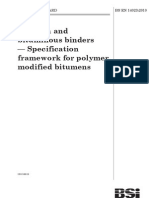 BS en 14023-2010 Bitumen and Bituminous Binders - Specification Framework For Polymer Modified Bitumens