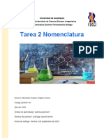 Tarea de Nomenclatura Quimica