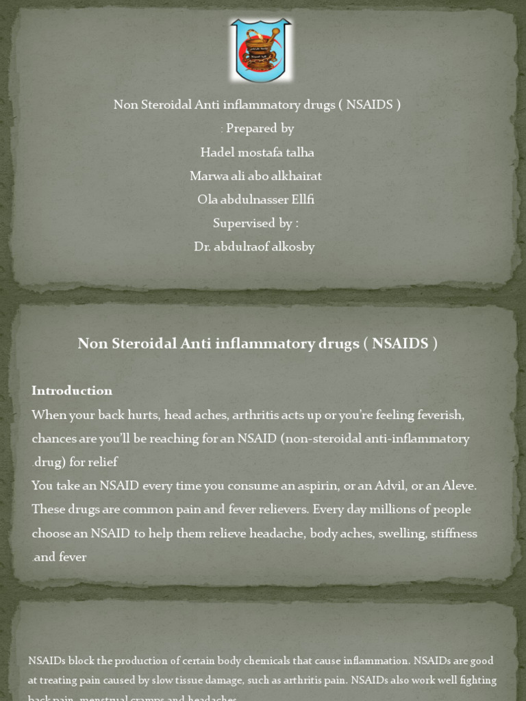 Presentation | PDF | Nonsteroidal Anti Inflammatory Drug | Cell Membrane