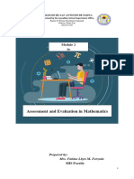 Module 2 - Assessment and Evaluation in Mathematics