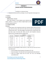 Jobsheet 1 - Dasar Pemrograman