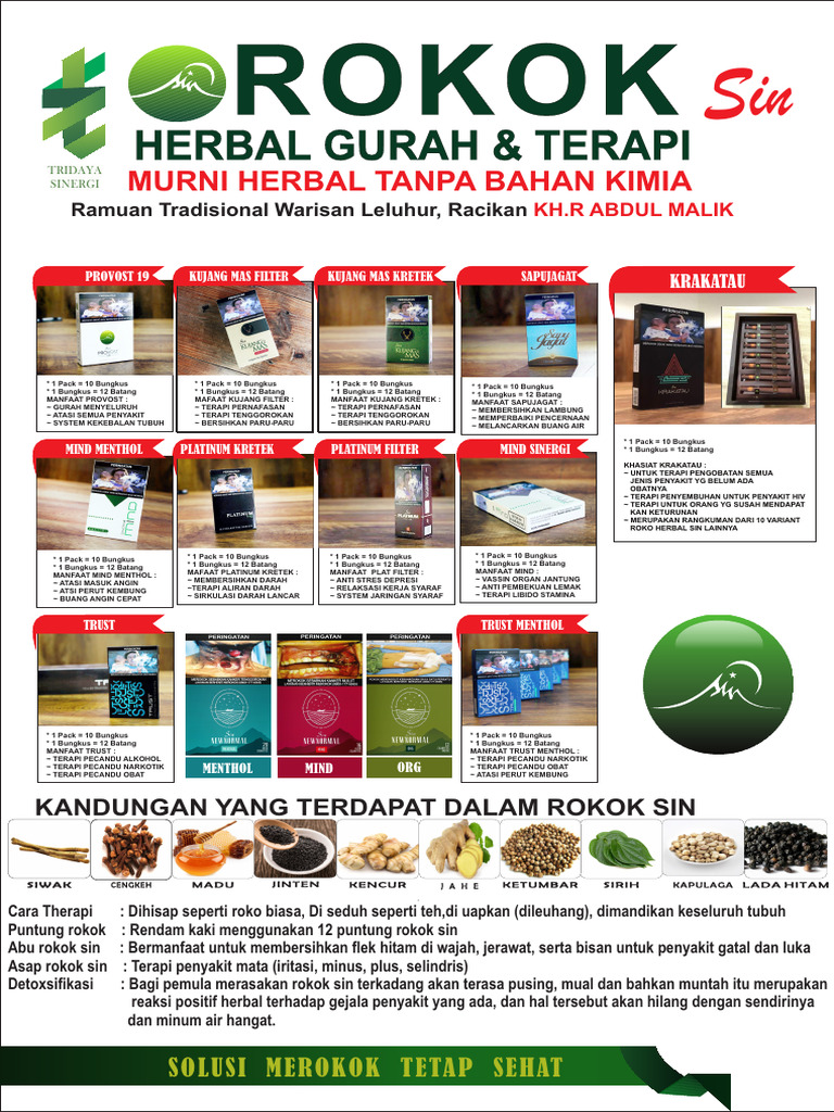 Manfaat Terapi Rokok Herbal Sin | PDF