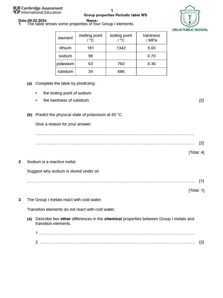 Group properties periodic table ws pdf chromium chlorine