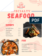 Illustrative Red and Beige Seafood Menu