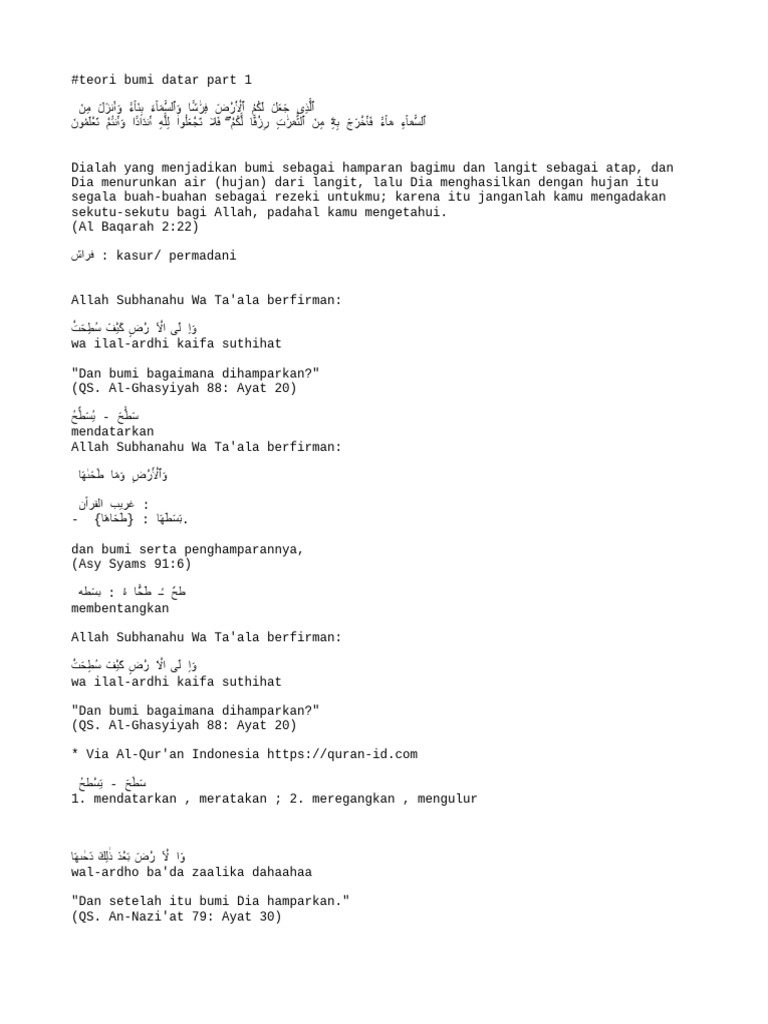 Bumi Menurut Alquran Pdf