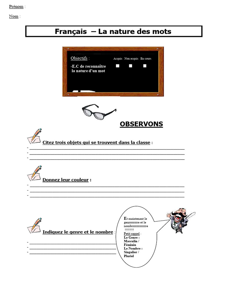 Comprendre la nature des mots | PDF