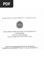 KU M.pharm Syllabus New