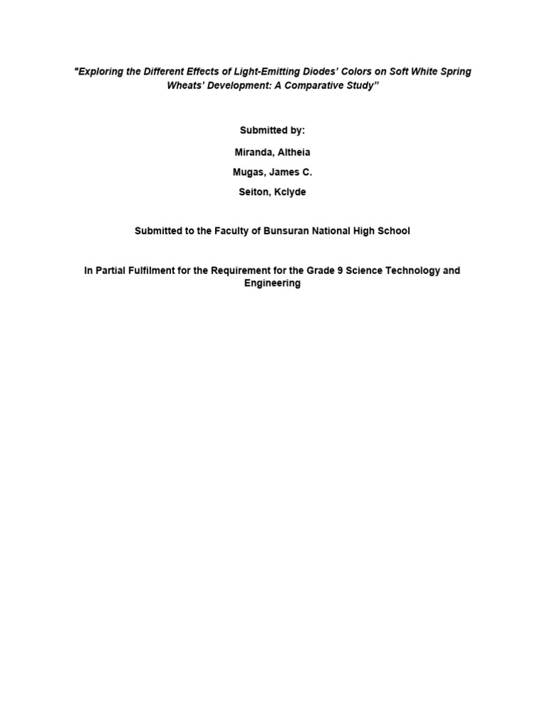 Finalize Research Chapter 1.2 | PDF | Wheat | Agriculture