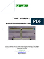 ME 080 Friction On Horizontal and Inclined Plane - EdLabQuip - 2013