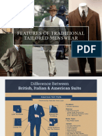 The Features of Men's Tailored Garments