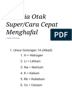 Cara Cepat Menghapal Tabel Periodik