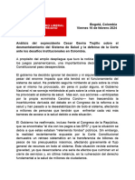 Análisis Del Expresidente Cesar Gavira Trujillo Sobre El Desmantelamiento Del Sistema de Salud y La Defensa de La Corte Ante Los Desafíos Institucionales en Colombia.