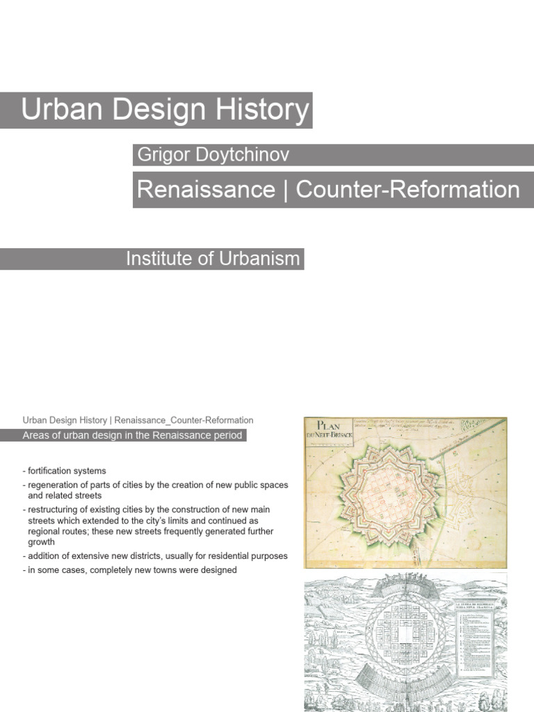Renaissance Urban Design History | PDF | Baroque
