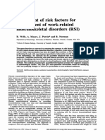 Assessment of Risk Factors For Development of Work-Related Musculoskeletal Disorders (RSI)