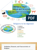 1st - Topics and Definition, Nature, and Elements of Religion