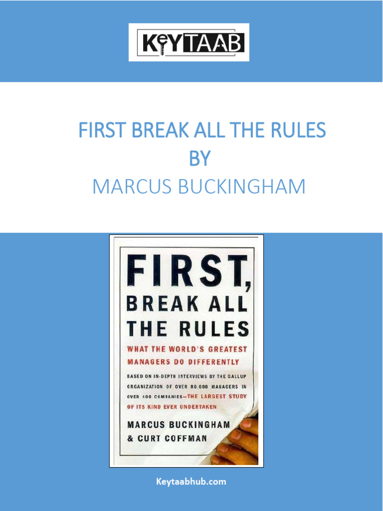 First Break All The Rules PDF