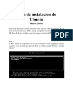Manual de Instaalcion de Ubuntu