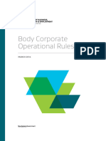 Unit Titles Body Corp Operational Rules