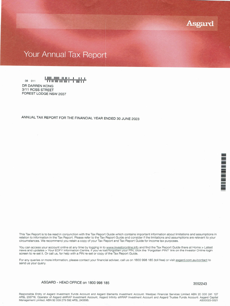 Annual Tax Report (1 July 2022 - 30 June 2023) | PDF