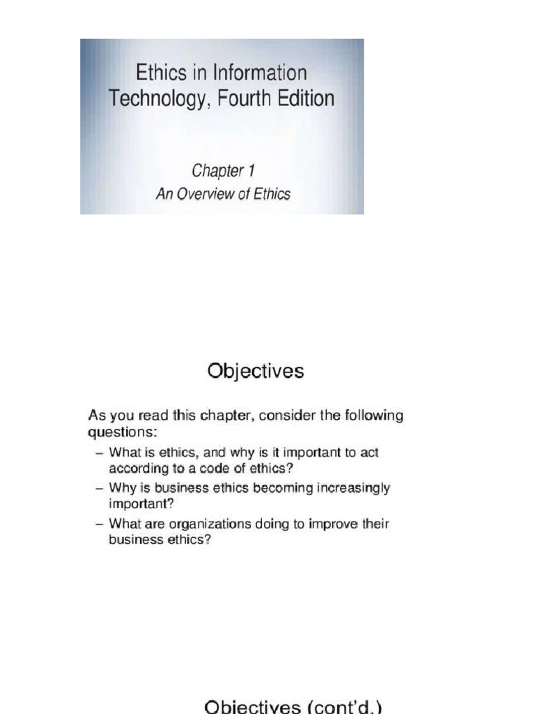 Chapter 1 Overview of Ethics | PDF