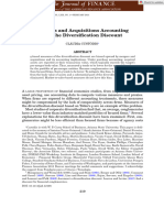 Custodio (JF 2014) - Mergers and Acquisitions Accounting and The Diversification Discount