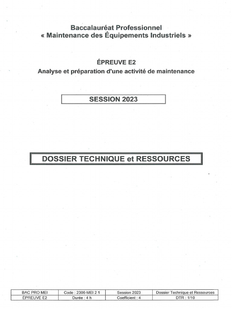 Sujet CAP EP1 PDF Sujet CAP EP1 PDF