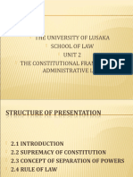 Unit 2 - The Constitutional Framework of Administrative Law