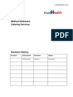 Method Statements Catering Service Specific Specification