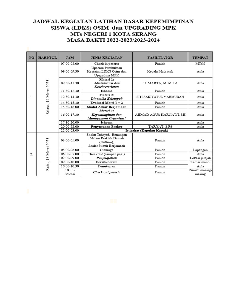 Rundown Acara Ldks Pdf