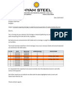 Shyam Steel Letterhead