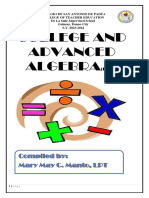 College and Adavnced Algebra Final Module