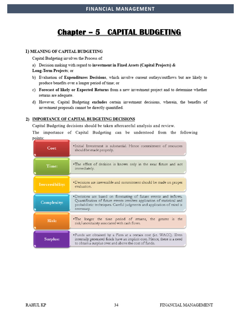 Capital Budgeting Techniques Explained | PDF | Net Present Value ...