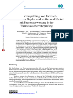 Wirbelstromprüfung Von Ferritisch-Austenitischen Duplexwerkstoffen Und Nickel Mit Phasenauswertung in Der Wärmetauscherrohrprüfung