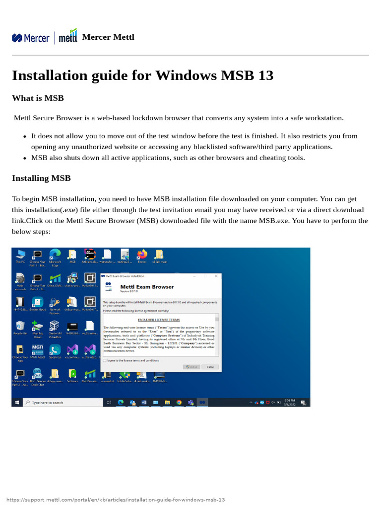 Installation Guide For Windows MSB 13 | Download Free PDF ...