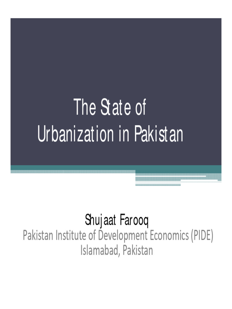 Urbanization Trends in Pakistan | PDF | Urbanization | Economic Growth